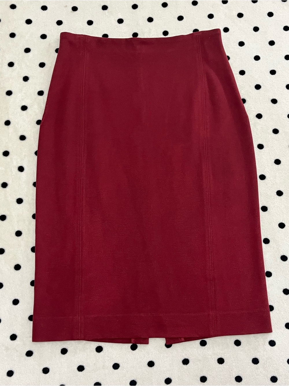 MM LaFleur Red Burgundy Knit Pencil Skirt Size 10